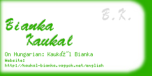 bianka kaukal business card